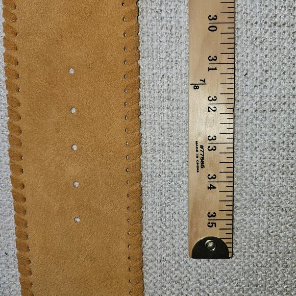 Free People Camel Suede Bohemian Belt with Lg Buckle 31-35 from Buckle to Holes - Picture 6 of 6